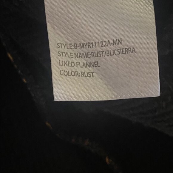 Nomad Mens L Long Sleeve Flannel Black Orange Plaid Shirt Cotton Casual Evermore - Picture 9 of 9